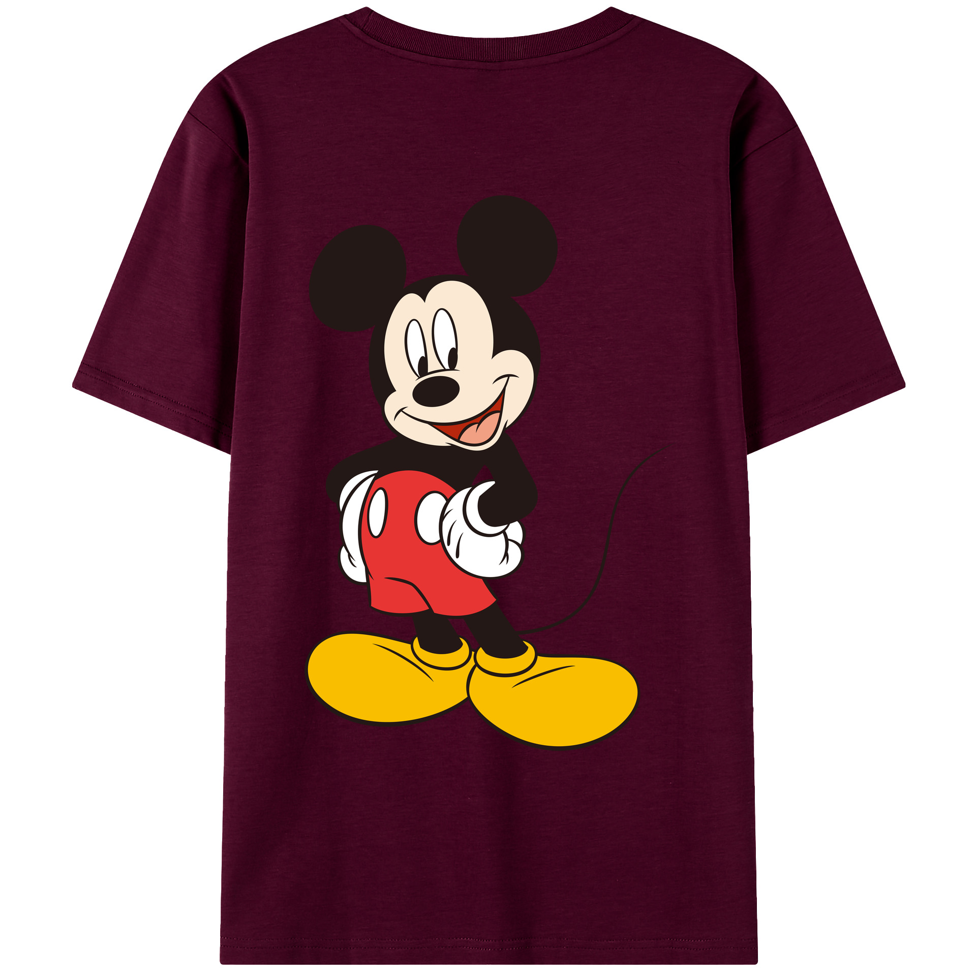 （画像用） ミッキーマウス Mickey Mouse レディース半袖Tシャツ(バックプリント)